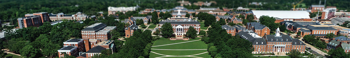 University of Maryland Campus aerial view above McKeldin Mall