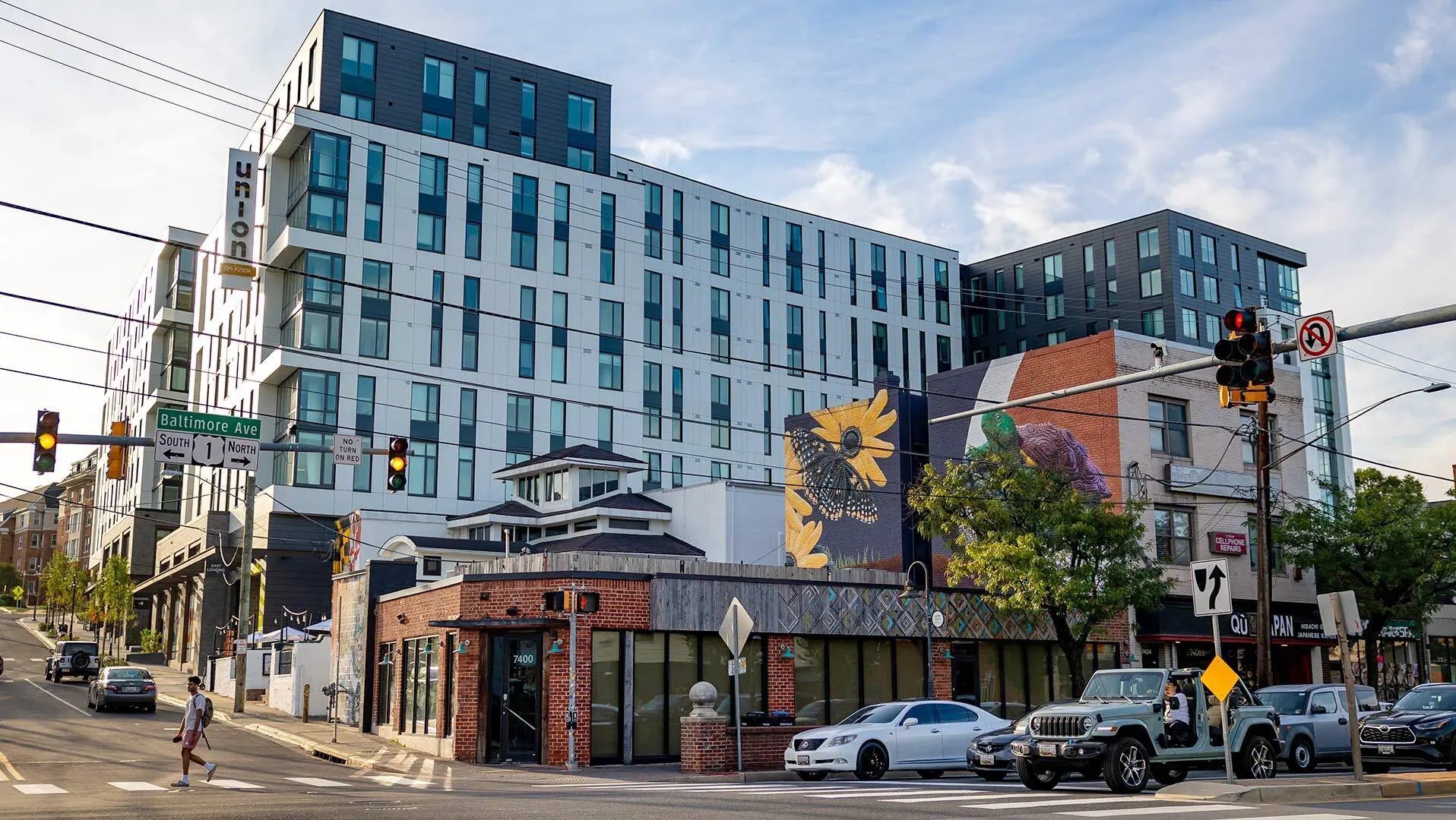 In addition to the national retailers coming to Union on Knox, including Shake Shack and Chop't, Raising Cane’s will be taking over the space recently vacated by Nando’s Peri-Peri at 7400 Baltimore Ave. The restaurants are among many updates coming to Greater College Park. Photo by Riley Sims Ph.D. ’23