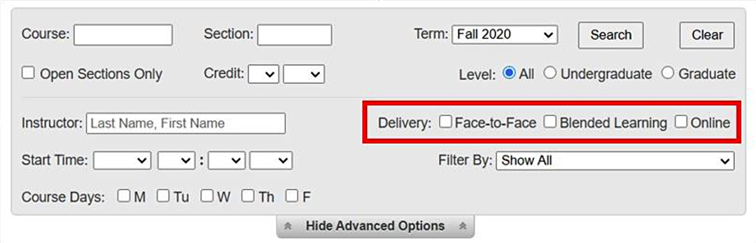Course Delivery Method
